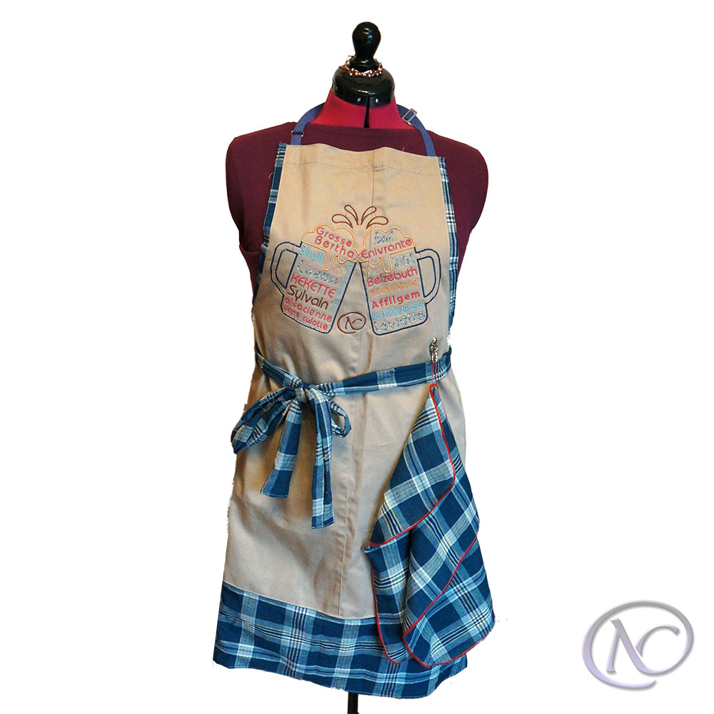 Turn a pants into a custom embroidered apron