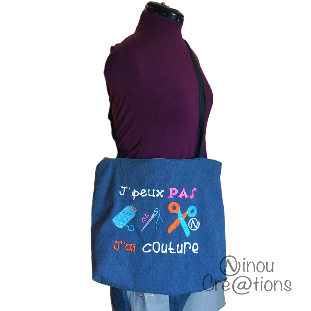 Embroidered message bag